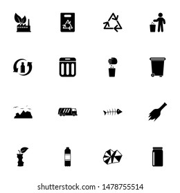 Garbage icon - Expand to any size - Change to any colour. Perfect Flat Vector Contains such Icons as recycle, garbage, food, rubbish, trash, plastic, can, bag, paper, dump, aluminum, ecology, bottle