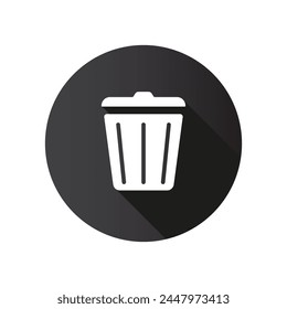 Garbage icon in flat style isolated on background