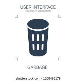 garbage icon. high quality filled garbage icon on white background. from user interface collection flat trendy vector garbage symbol. use for web and mobile
