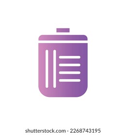 Mülleimer-Symbol mit isoliertem Vektorgrafik und transparentem Hintergrund