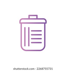 garbage icon with isolated vektor and transparent background