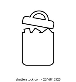 Icono de elementos no utilizados en el estilo de línea 