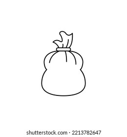 Garbage icon in line style icon, isolated on white background