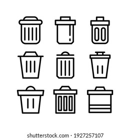 Mülleimer-Symbol oder Logo einzeln auf Zeichen, Vektorgrafik - Kollektion von hochwertigen, schwarzen Vektorsymbol
