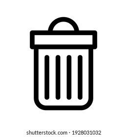 Mülleimer-Symbol oder Logo einzeln auf Zeichen, Vektorgrafik - hochwertige Vektorsymbole in schwarzem Stil

