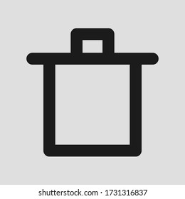Garbage icon logo symbol. Vector graphic. Eps 10.