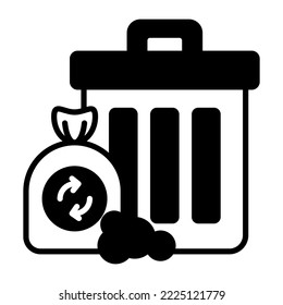 Garbage Icon Modernes Design, hochwertiges Vektorgrafik-Konzept. Vektorsymbol.