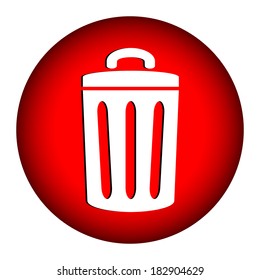 Garbage icon on white background.