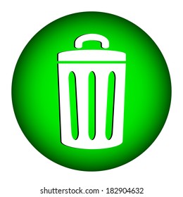 Garbage icon on white background.