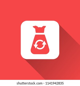 Garbage icon. recycling symbol