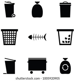 garbage icon set
