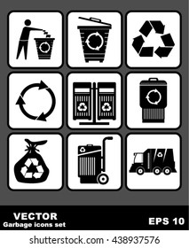 garbage icon set
