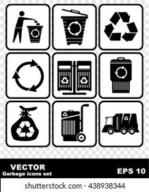 garbage icon set
