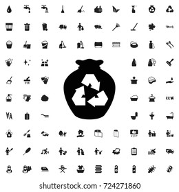 Garbage icon. set of filled cleaning icons.