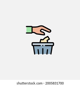 Garbage icon sign vector,Symbol, logo illustration for web and mobile