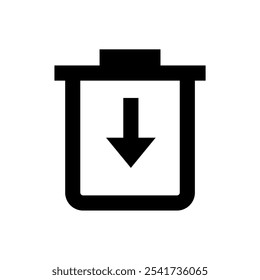 garbage icon. Simple vector sign.