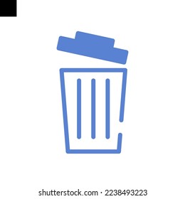 garbage icon solid style vector