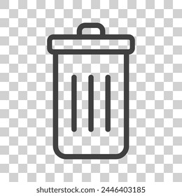 Garbage icon. Garbage symbol on white background.