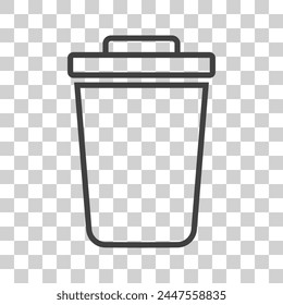 Garbage icon. Garbage symbol on white background.