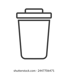 Icono de basura. Símbolo de basura sobre fondo blanco.