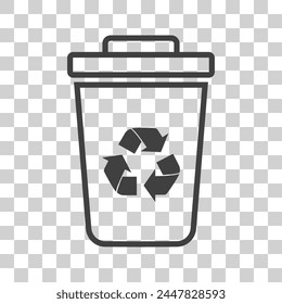 Icono de basura. Símbolo de basura sobre fondo blanco