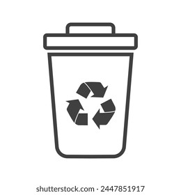 Garbage icon. Garbage symbol on white background.