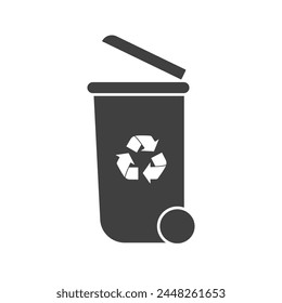 Icono de basura. Símbolo de basura sobre fondo blanco.