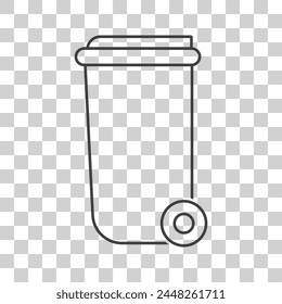 Garbage icon. Garbage symbol on white background
