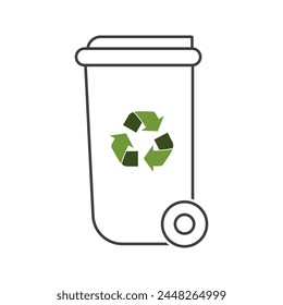 Icono de basura. Símbolo de basura sobre fondo blanco.