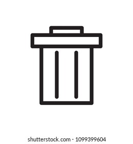 Garbage icon, Tools and utensils icon. Outline bold, thick line style, 4px strokes rounder edges. Vector illustration