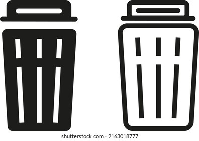 Garbage Icon. Trash Icon. Recycle Bin Icon Vector Illustration Web Element