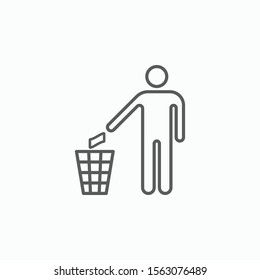 garbage icon, trash vector illustration