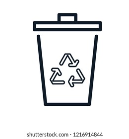 Garbage icon ,trash icon vector logo template