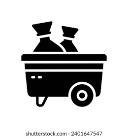 garbage icon. vector glyph icon for your website, mobile, presentation, and logo design.