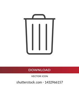 Garbage icon vector. Simple garbage sign in modern design style for web site and mobile app. EPS10