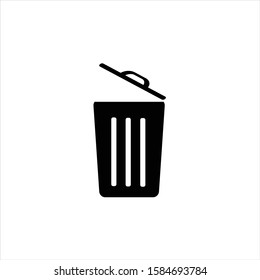 Garbage icon vector. Simple garbage sign in modern design style for web site and mobile app. from EPS10