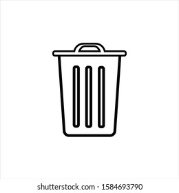 Garbage icon vector. Simple garbage sign in modern design style for web site and mobile app. from EPS10