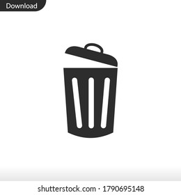 Garbage icon vector , Trash can sign