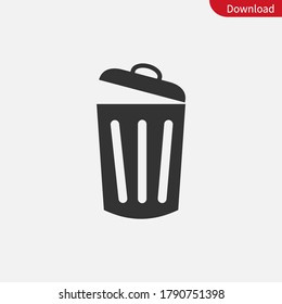 Garbage icon vector , Trash can sign