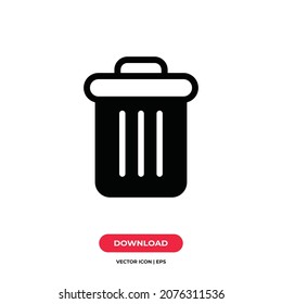 Garbage icon vector. Trash sign