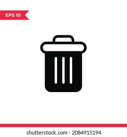 Garbage icon vector. Trash sign