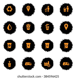 Garbage icons set for web sites and user interface