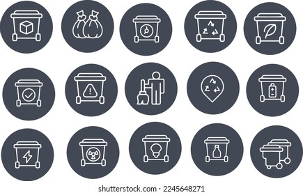 garbage icons vector design trash