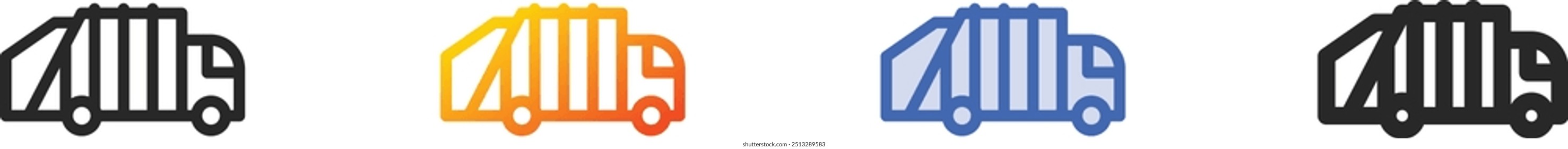 garbage icon.Thin Linear, Gradient, Blue Stroke and bold Style Design Isolated On White Background