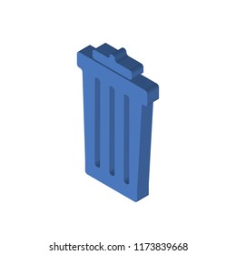 Garbage isometric left top view 3D icon