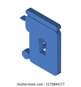 Garbage isometric left top view 3D icon