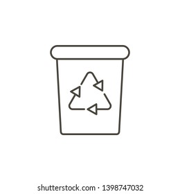 Garbage, junk, recycling vector icon. Simple element illustration from UI concept.  on white background