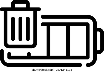 garbage line icon illustration vector