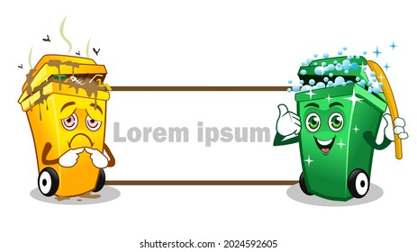 Garbage Mascot Cartoon In Vector