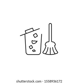garbage - minimal line web icon. simple vector illustration. concept for infographic, website or app.